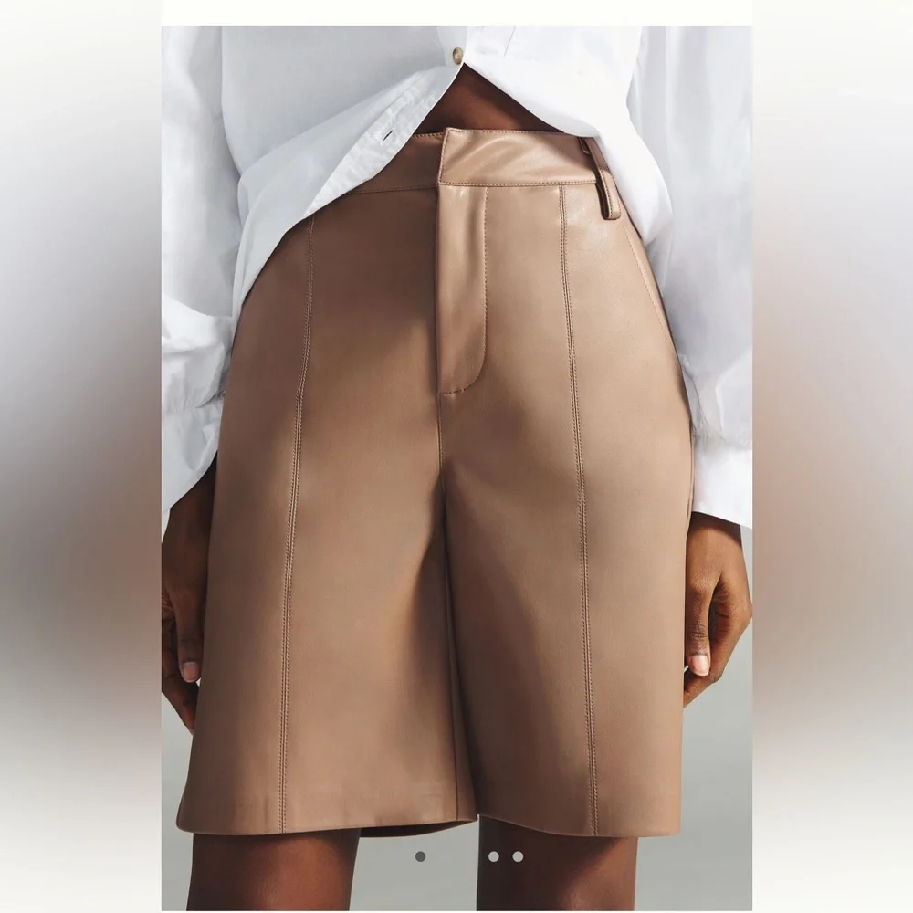 *Anthropologie Matt & Nat Edie High Waisted Faux Leather Shorts